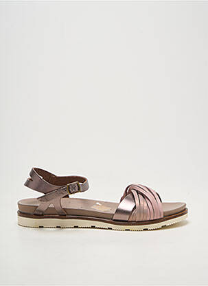 Sandales/nu pieds tissage satiné talon plat jusqu'à 3cm rose LUNE & L'AUTRE femme
