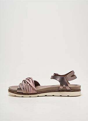 Sandales/nu pieds tissage satiné talon plat jusqu'à 3cm rose LUNE & L'AUTRE femme