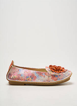 Mocassins chiquet talon plat jusqu'à 3cm orange LAURA VITA femme