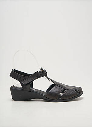 Sandales/nu pieds tissage satiné talon de 4 à 6cm noir JMG HOUCKE femme