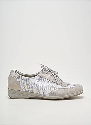 Chaussures de confort fermeture lacets talon plat jusqu'à 3cm argent SUAVE femme