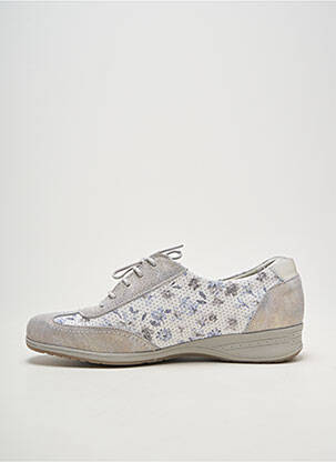 Chaussures de confort fermeture lacets talon plat jusqu'à 3cm argent SUAVE femme