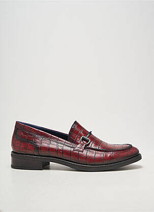 Mocassins bout rond talon plat jusqu'à 3cm rouge DORKING femme