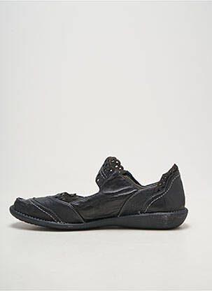 Ballerines fermeture scratch talon plat jusqu'à 3cm noir FUGITIVE BY FRANCESCO ROSSI femme