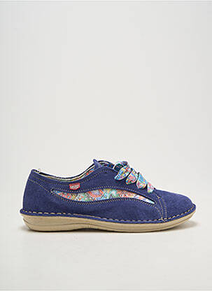 Baskets bout rond talon plat jusqu'à 3cm bleu ON FOOT femme
