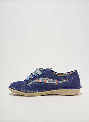 Baskets bout rond talon plat jusqu'à 3cm bleu ON FOOT femme