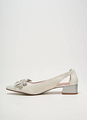 Escarpins tissage satiné talon de 4 à 6cm beige DORKING femme
