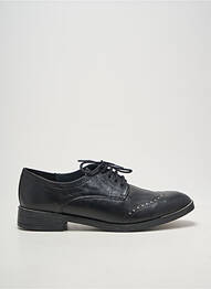 Derbies tissage satiné talon plat jusqu'à 3cm noir GEO-REINO femme