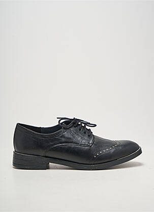 Derbies tissage satiné talon plat jusqu'à 3cm noir GEO-REINO femme