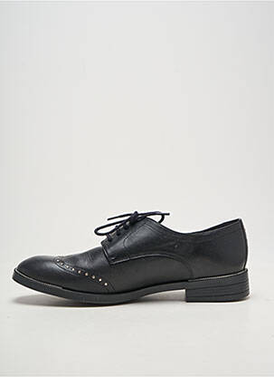Derbies tissage satiné talon plat jusqu'à 3cm noir GEO-REINO femme