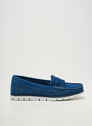 Mocassins bout rond talon plat jusqu'à 3cm bleu REBELLES femme