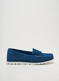 Mocassins bout rond talon plat jusqu'à 3cm bleu REBELLES femme