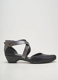 Sandales/nu pieds tissage satiné talon de 4 à 6cm argent FUGITIVE BY FRANCESCO ROSSI femme
