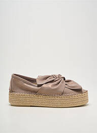Espadrilles tissage satiné talon de 4 à 6cm beige LUNE & L'AUTRE femme