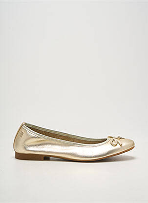Ballerines tissage satiné talon plat jusqu'à 3cm or DORKING femme