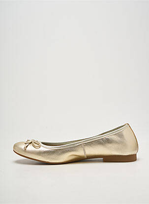 Ballerines tissage satiné talon plat jusqu'à 3cm or DORKING femme