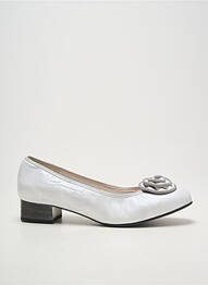 Escarpins tissage satiné talon plat jusqu'à 3cm blanc JMG HOUCKE femme