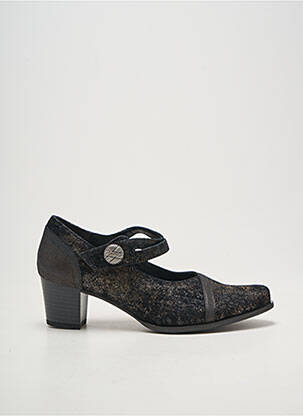 Escarpins tissage satiné talon de 4 à 6cm noir GEO-REINO femme