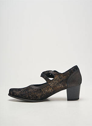 Escarpins tissage satiné talon de 4 à 6cm noir GEO-REINO femme