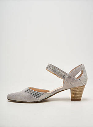 Sandales/nu pieds tissage satiné talon de 4 à 6cm argent ARTIKA SOFT femme