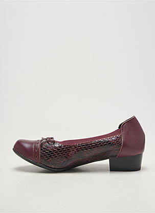 Escarpins tissage satiné talon plat jusqu'à 3cm violet ALPINA femme