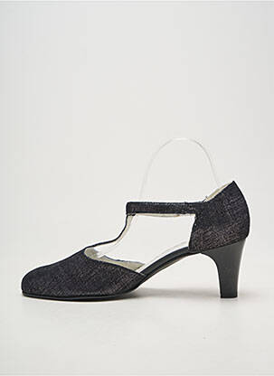 Escarpins tissage satiné talon de 7 à 9cm noir INEA femme