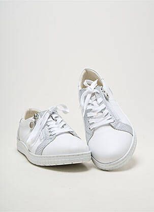 Baskets fermeture zip et lacets talon plat jusqu'à 3cm argent ARIMA femme