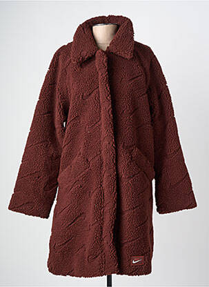 Manteau long manches longues sans capuche marron NIKE femme