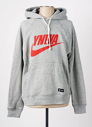 Sweat-shirt à capuche poches manches longues gris NIKE homme