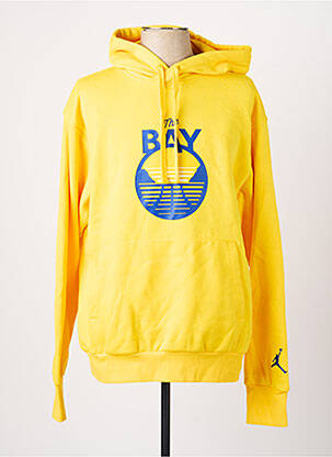 Sweat-shirt à capuche sérigraphie floquée manches longues jaune NIKE homme
