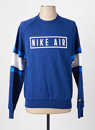 Sweat-shirt sérigraphie floquée manches longues bleu NIKE homme