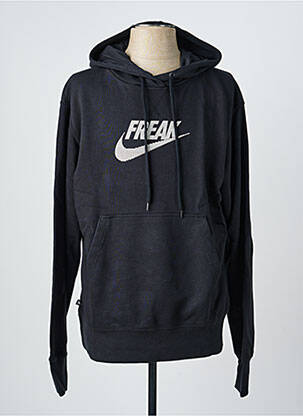Sweat-shirt à capuche sérigraphie floquée manches longues noir NIKE homme