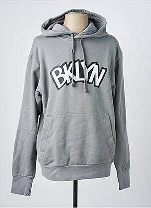 Sweat-shirt à capuche stretch manches longues gris JORDAN homme