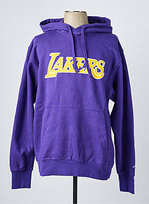Sweat-shirt à capuche stretch manches longues violet JORDAN homme