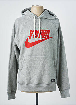 Sweat-shirt à capuche poches manches longues gris NIKE homme
