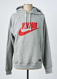 Sweat-shirt à capuche poches manches longues gris NIKE homme
