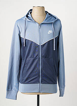 Veste casual capuche bleu NIKE homme