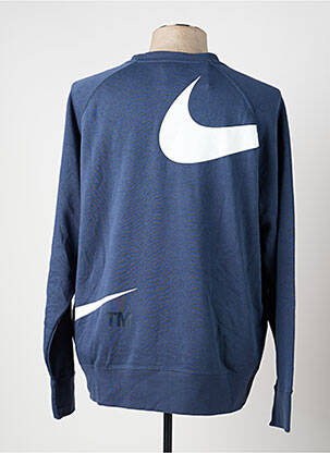 Sweat-shirt stretch manches longues bleu NIKE homme