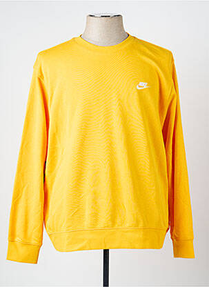 Sweat-shirt stretch manches longues jaune NIKE homme