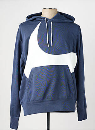 Sweat-shirt à capuche tissage jersey manches longues bleu NIKE homme