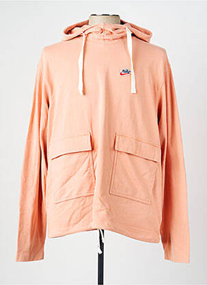 Sweat-shirt à capuche tissage jersey manches longues orange NIKE homme