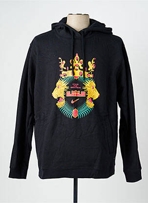 Sweat-shirt à capuche tissage jersey manches longues noir NIKE homme