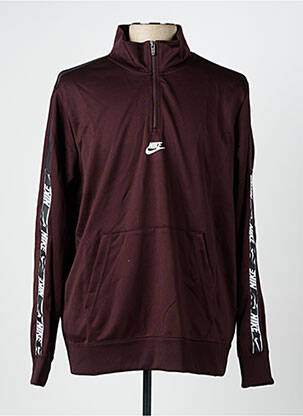 Sweat-shirt stretch manches longues marron NIKE homme