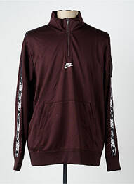 Sweat-shirt stretch manches longues marron NIKE homme