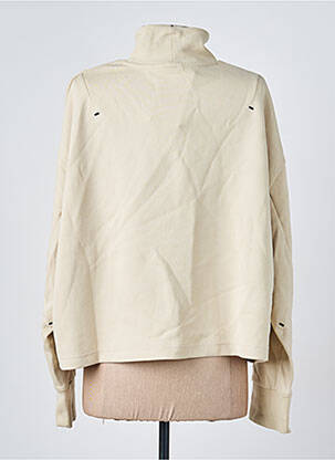Sweat-shirt stretch manches longues beige NIKE femme