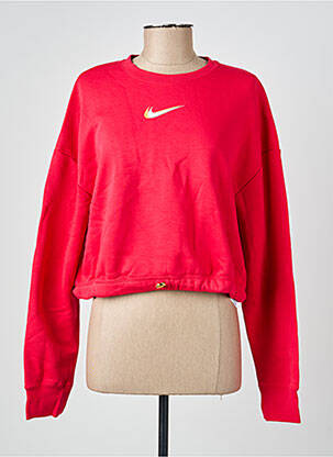 Sweat-shirt stretch manches longues rouge NIKE femme