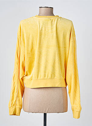 Sweat-shirt broderie manches longues jaune NIKE femme