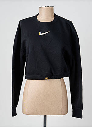 Sweat-shirt stretch manches longues noir NIKE femme