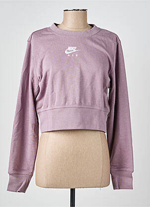 Sweat-shirt broderie manches longues violet NIKE femme