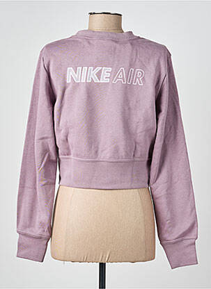 Sweat-shirt broderie manches longues violet NIKE femme